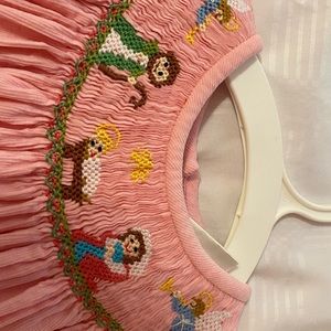 Smocked Christmas dress size 5